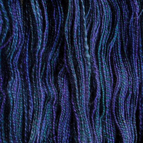 Hand-spun - Wensleydale & Bluefaced Leicester Aran/DK (Worsted/Light Worsted) weight 100g (3.52 oz) skein Bayeux spun in deep purple