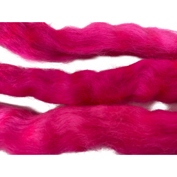 Pure Wensleydale Hand Dyed Combed Top - 100g (3.53 oz) Galah
