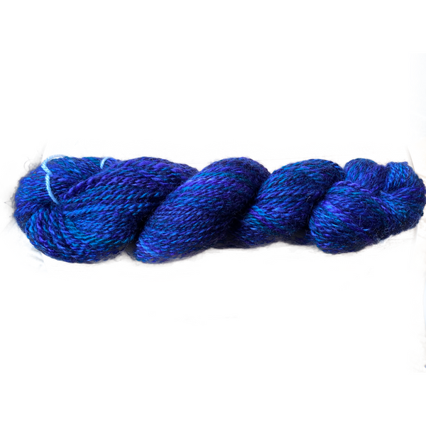 Hand-spun - Wensleydale & Bluefaced Leicester Aran/DK (Worsted/Light Worsted) weight 100g (3.52 oz) skein Bayeux spun in deep purple