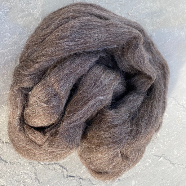 Pure Black Bluefaced Leicester Washed and Combed Top