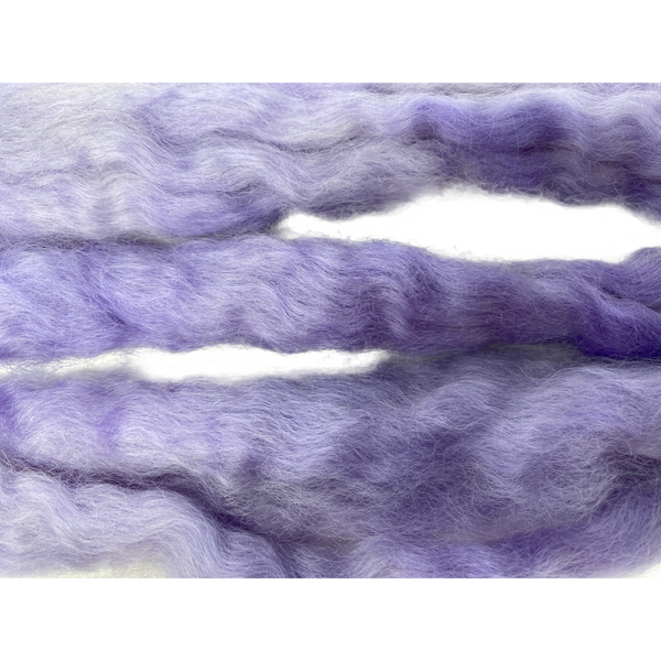 Pure Wensleydale Hand Dyed Combed Top - 100g (3.53 oz) Lavendar