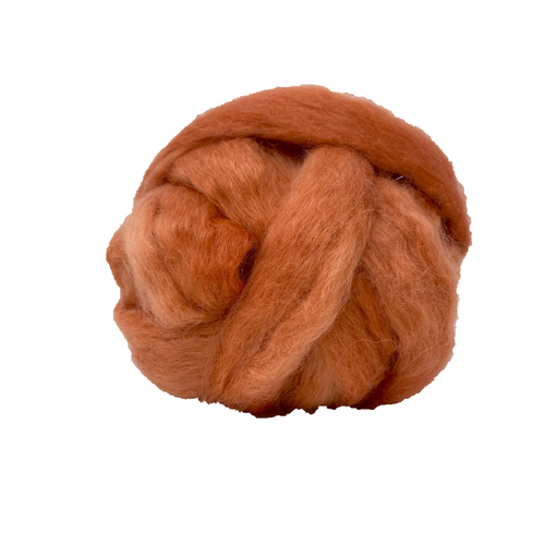 Pure Wensleydale Hand Dyed Combed Top - 100g (3.53 oz) Mallee
