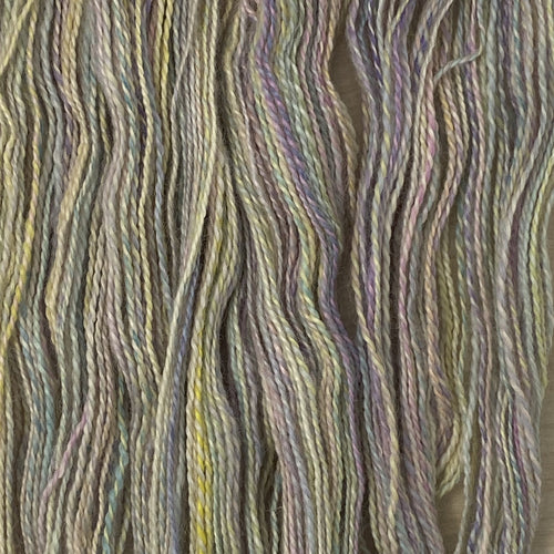 Hand-spun Wensleydale Aran (Worsted) weight 100g (3.52 oz) skein Bayeux pastels