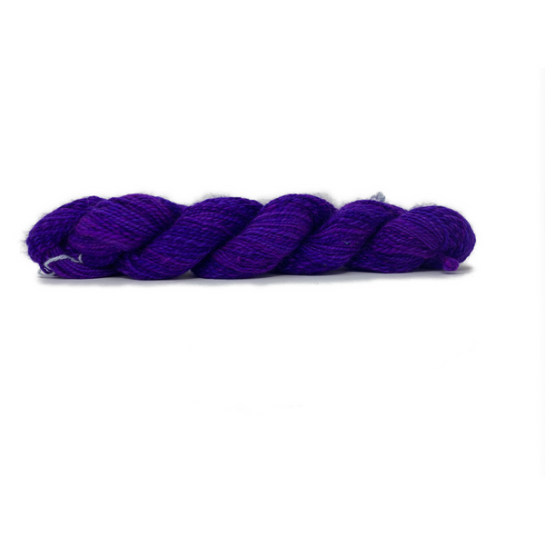Hand-spun Wensleydale Aran (Worsted) weight 100g (3.52 oz) skein Bayeux shades in purple