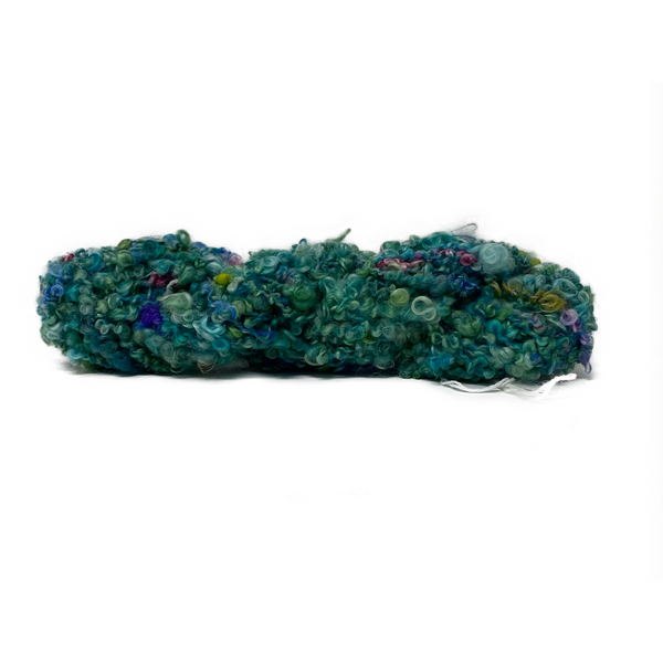 Hand-spun Wensleydale Chunky (bulky) weight 100g (3.52 oz) skein Rouen shades in blue and green